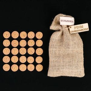 Набор скандинавских рун из керамики 25 шт 1114158