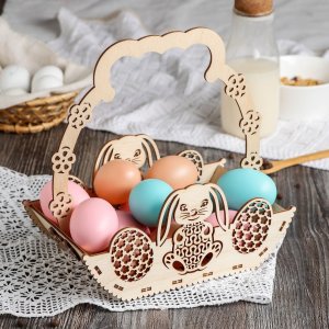 Корзинка для пасхальный яиц 22х23х13,5 см 7653551