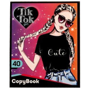 Тетрадь  40л Клетка Тик Ток GIRL диз 5 NS-40-73892-TT