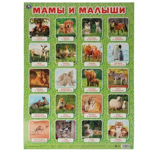 Умка Плакат Мамы и малыши