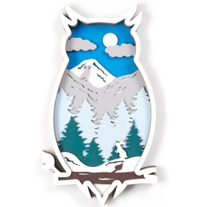 Деревянная раскраска Ночная сова 000954