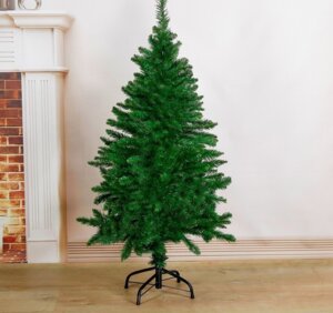 Елка зауженная 120см d нижнего яруса 67 см 210 веток металл подставка 701427