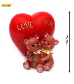 Копилка Влюблённые медвежата 14 см КС-8318