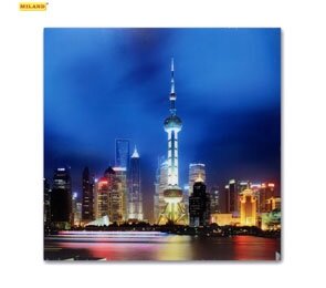 Картина на стекле Ночной Шанхай 30х30 УД-4031