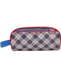 Пенал-косметичка КЛАССИЧЕСКАЯ КЛЕТКА (ПН-2357) с ручкой, печать на ткани