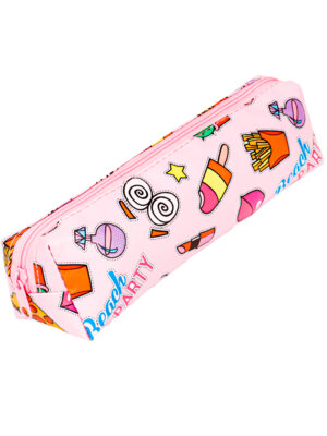 Пенал-треугольник ФУД ПРИНТ розовый (ПН-2579), гладь
