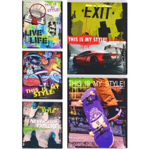 Тетрадь  48л Клетка В Стиле Урбан 2 мел 5 диз Т48-3609 