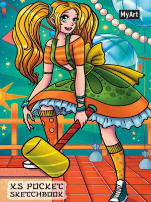 Скетчбук  48л Аниме Девушка с молотом MyArt XS Pocket 95х138х11см 78362-0