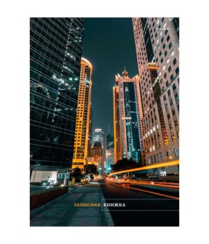 Записная книга 120л А4 Клетка Ночная жизнь города 120-6746