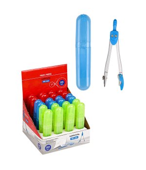 Циркуль 115мм метал пластик в пластик цв чехле асс Ц-4063