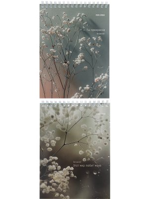 Блокнот  60л А5 Прекрасные слова 2 асс мелован Спираль  Б60-9402