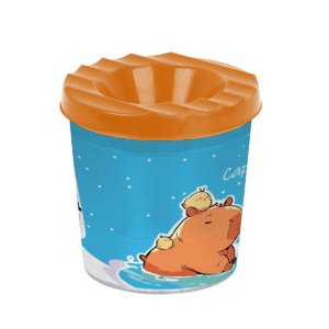 Стакан-непроливайка, двойной ЦВЕТА ФЛУОРЕСЦЕНТНЫЕ АССОРТИ 4 цвета С-0498