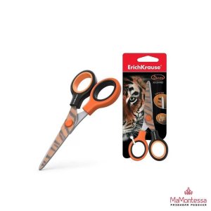 Ножницы 13см ТИГРЕНОК с цветной печатью на лезвии НЖ-1175