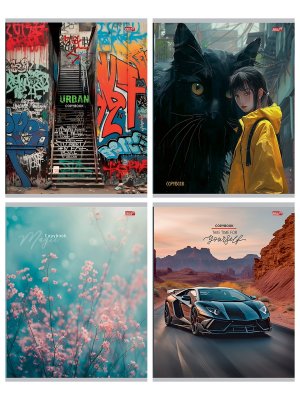 Тетрадь  96л Клетка МИКС 96-9529