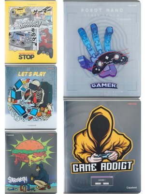 Тетрадь  48л Клетка МИКС диз пластик 48-8754