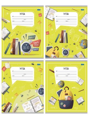 Тетрадь  18л Линия Школьные будни-1 мелован 18-5383