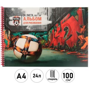 Альбом 24л Дворовый футбол цв Спираль 24-0245