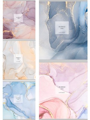 Тетрадь  48л Клетка МРАМОРНЫЙ ДИЗАЙН - 1 48-9058