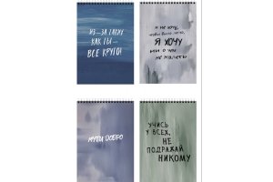 Блокнот 40л А6 Клетка ФРАЗЫ асс Спираль Б40-9349