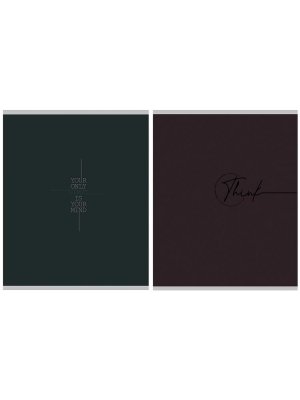 Тетрадь  96л Клетка МИНИМАЛИЗМ И ФРАЗЫ - 2 софт-тач Спираль 96-5355