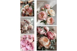 Тетрадь   48л Клетка Нежные пионы - 3 мелован 48-9752