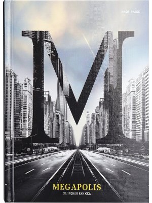 ЗАПИСНАЯ КНИЖКА 160л А5 МЕГАПОЛИС тв обл 160-1702