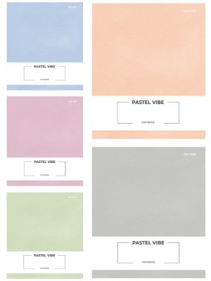 Тетрадь  48л КЛЕТКА PASTEL VIBE 5 дизайнов в спайке 48-8840 