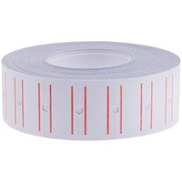 Этикет лента 21*12 мм белая с красной полосой 1000 этикеток Stl_4198