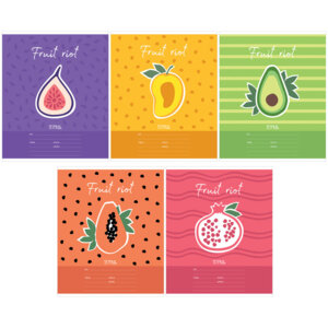 Тетрадь  12л Линия Рисунки Фруктовый бунт Т12л_35167