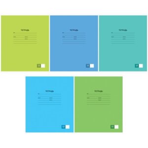 Тетрадь  12л Косая линия Однотонная Новая школьная Т12нл_35213