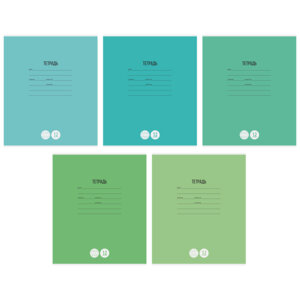 Тетрадь  12л Частая Косая Линия Однотонная Школьная Т12пл_7880