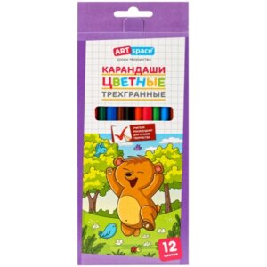 Карандаши 12цв Лесные жители трехгран CP_41025