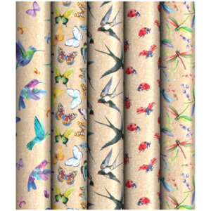 Упаковочная бумага крафт 70*100см Крылатые обитатели 70г/м2 асс К100_46616