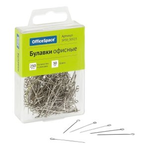 Булавки офисные  30мм 250шт пластик SP30_30523