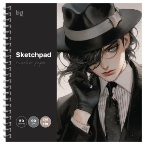 Скетчбук для рисования маркерами 50л 170*170 Stranger  90г/м2 Спираль Скв50гр_61991