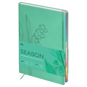 Еженедельник  80л А6 датирован 2026г кожзам Season May lily зеленый Wd_66080