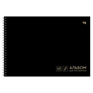 Альбом 40л Total black 160г/м2 Спираль АР4гр40 06791