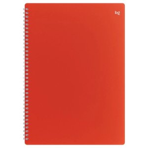 Тетрадь  48л А4 Клетка Base пластик обл красный Спираль Т4гр48_пл 08688