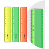 Линейка 15см Neon Crystal пласт с волнистым краем асс ЛН174