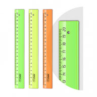 Линейка 20см пластик Neon Crystal асс ЛН12