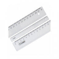 Линейка 30см пластик прозрачная бесцв ЛН33