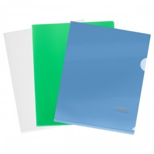 Папка уголок А5 180мкм пластик прозрачная асс ММ-31612