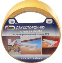 Клейкая лента двусторонняя 50мм*10м полипропилен 28211