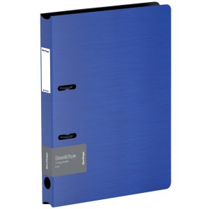 Папка на 2 кольцах синяя Steel&Style 35мм 2000мкм D-кольца пластик полифом PPf_95002