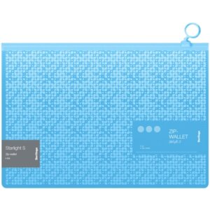 Папка конверт на молнии 200мкм Starlight S Голубая с рис ZBn_A4903