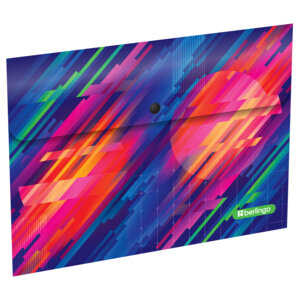 Папка конверт на кнопке Glitch 330мкм с рис EFb_A4S14