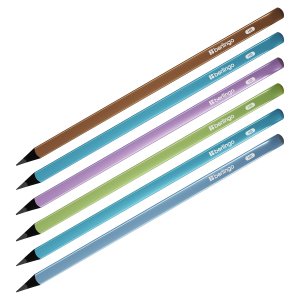 Карандаш ч/г Metallic HB черн дерево трехгран BP01328