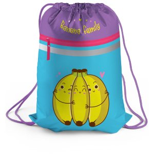 Мешок для обуви 1 отд Bananas 460*360мм светоотраж карман на молнии MS1034