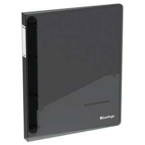 Папка на 4 кольцах No Secret А4 24мм 700мкм D-кольца с внутр карм полупрозр Черная RB4_4D993