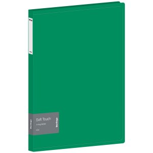 Папка на 4 кольцах Soft Touch Pro A4 25мм 700мкм D-кольца с внутр карм Зеленая RB4_4D983